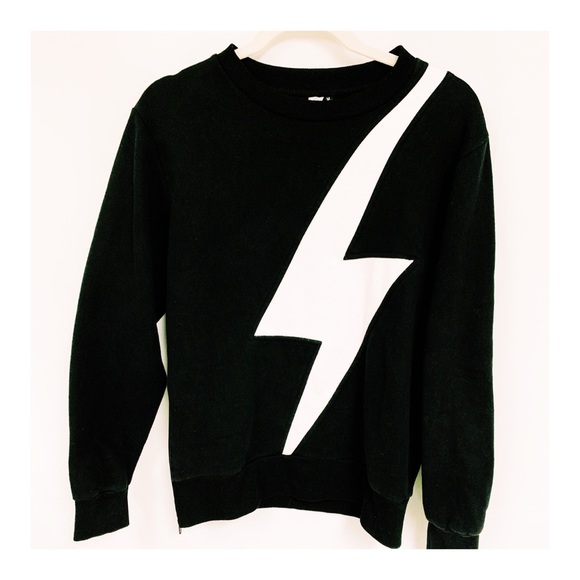 Neil Barrett Other - Neil Barrett Black White Thunderbolt Sweatshirt M